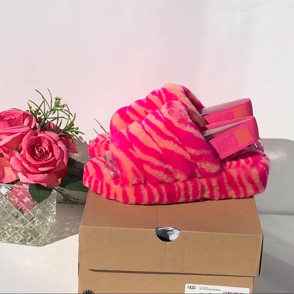 UGG Fluff Yeah Slide Zebra - Picture 8 of 11